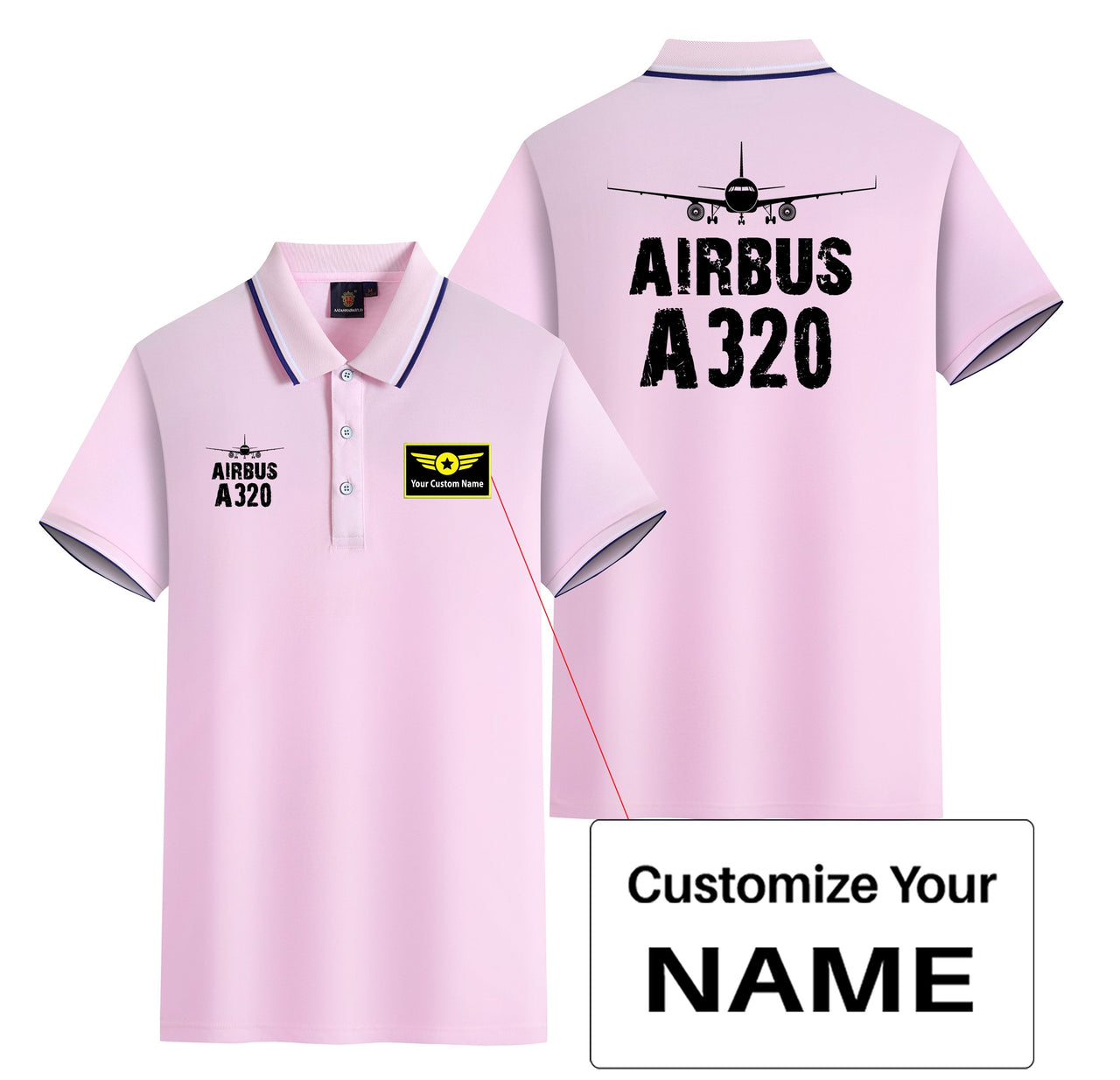 Airbus A320 & Plane Designed Stylish Polo T-Shirts (Double-Side)