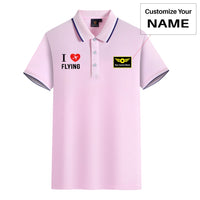 Thumbnail for I Love Flying Designed Stylish Polo T-Shirts