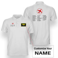 Thumbnail for Aviation Alphabet 2 Designed Double Side Polo T-Shirts