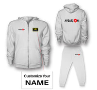 Thumbnail for Aviation Designed Zipped Hoodies & Sweatpants Set