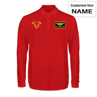 Thumbnail for Supermen of The Skies (Sunset) Designed Long Sleeve Polo T-Shirts