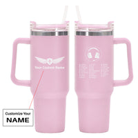 Thumbnail for Aviation Alphabet 3 Designed 40oz Stainless Steel Car Mug With Holder