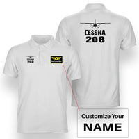 Thumbnail for Cessna 208 & Plane Designed Double Side Polo T-Shirts