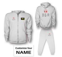 Thumbnail for Aviation Alphabet 3 Designed Zipped Hoodies & Sweatpants Set