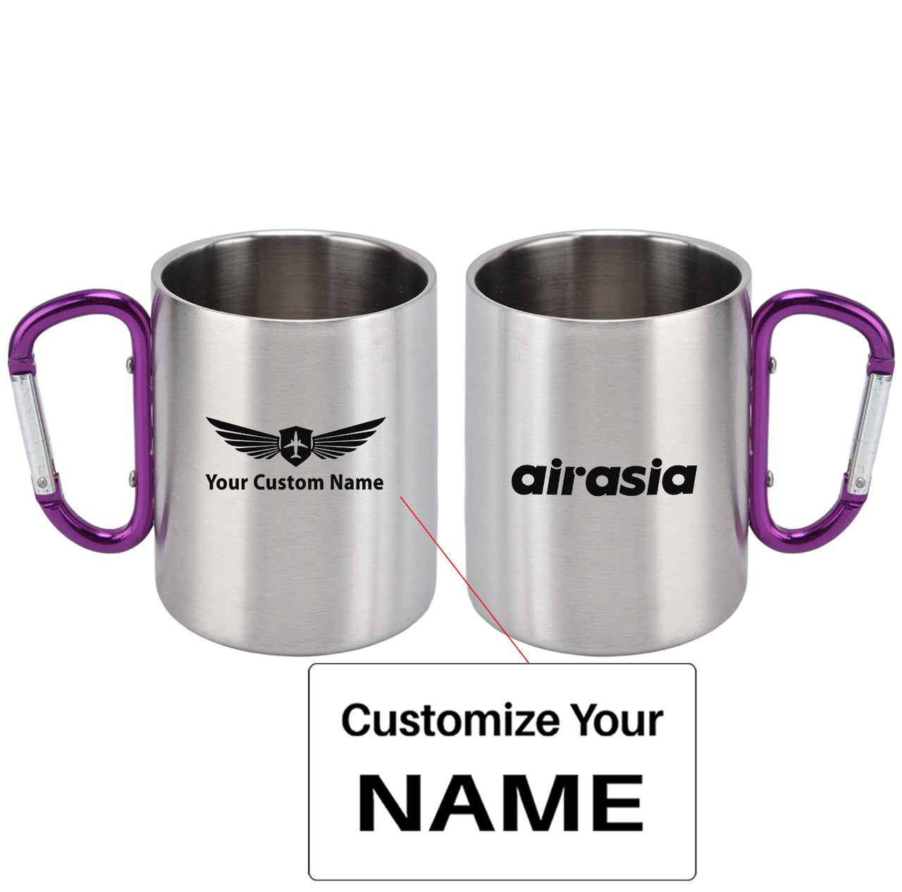 AirAsia Designed Stainless Steel Outdoors Mugs