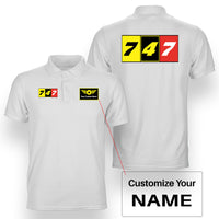 Thumbnail for Flat Colourful 747 Designed Double Side Polo T-Shirts