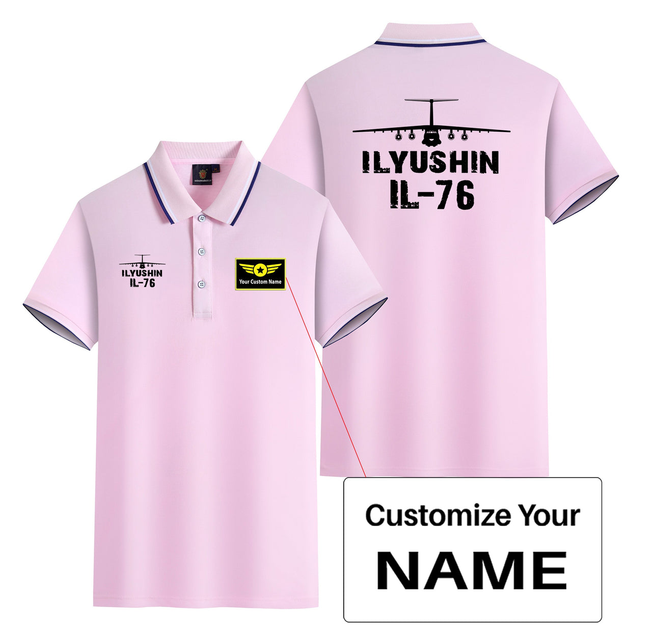 ILyushin IL-76 & Plane Designed Stylish Polo T-Shirts (Double-Side)