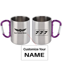 Thumbnail for Flat Colourful 777 Designed Stainless Steel Outdoors Mugs