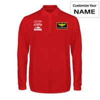 Thumbnail for I Don't Always Stop and Look at Helicopters Designed Long Sleeve Polo T-Shirts
