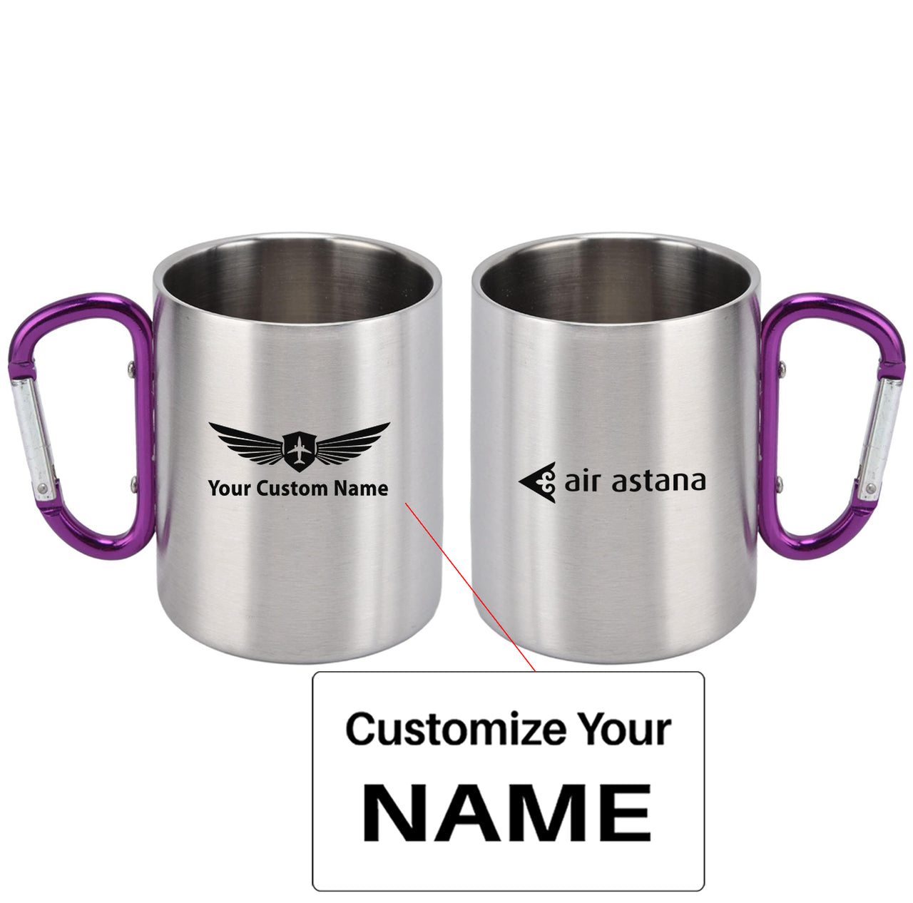 Air Astana Designed Stainless Steel Outdoors Mugs