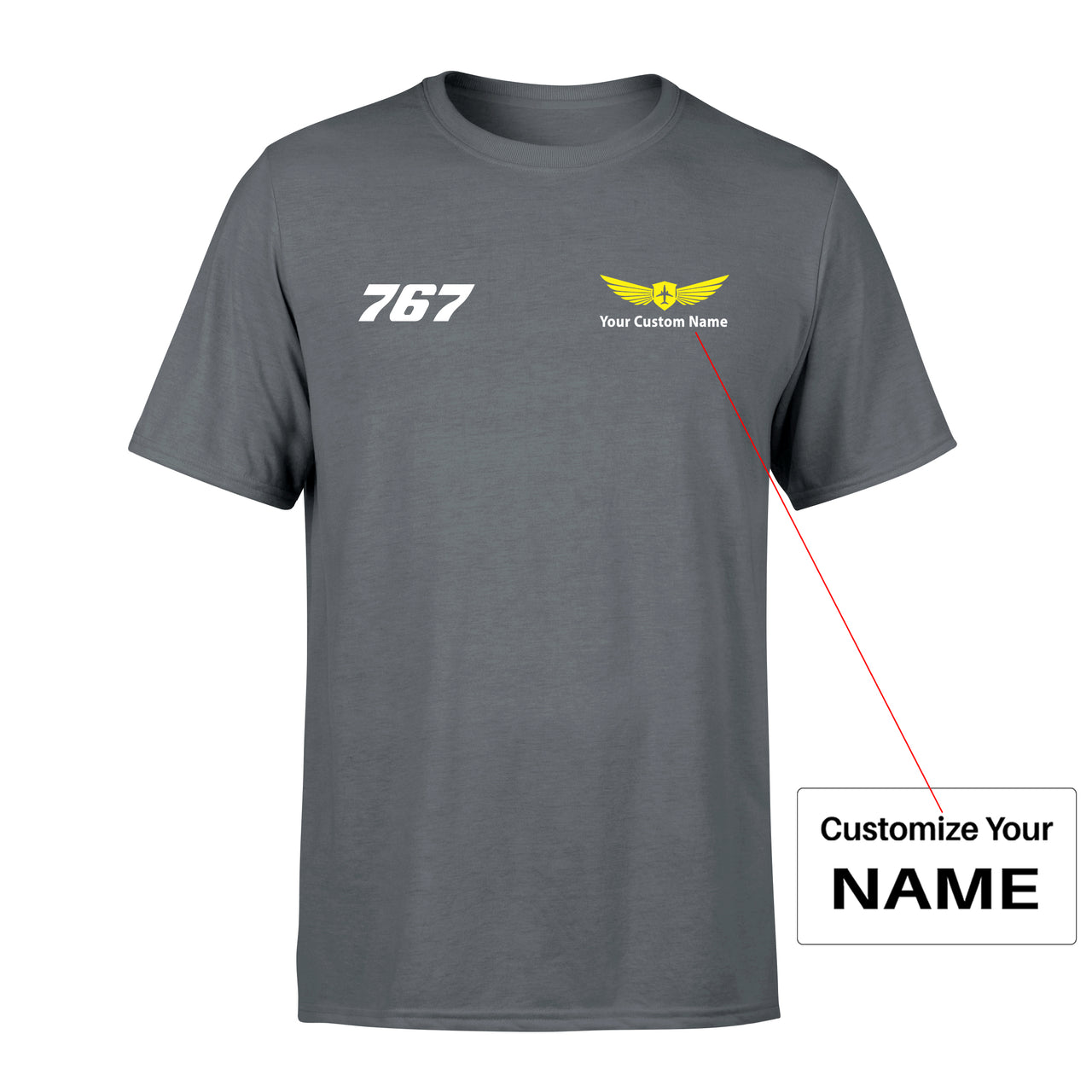 767 Flat Text Designed Men T-Shirt