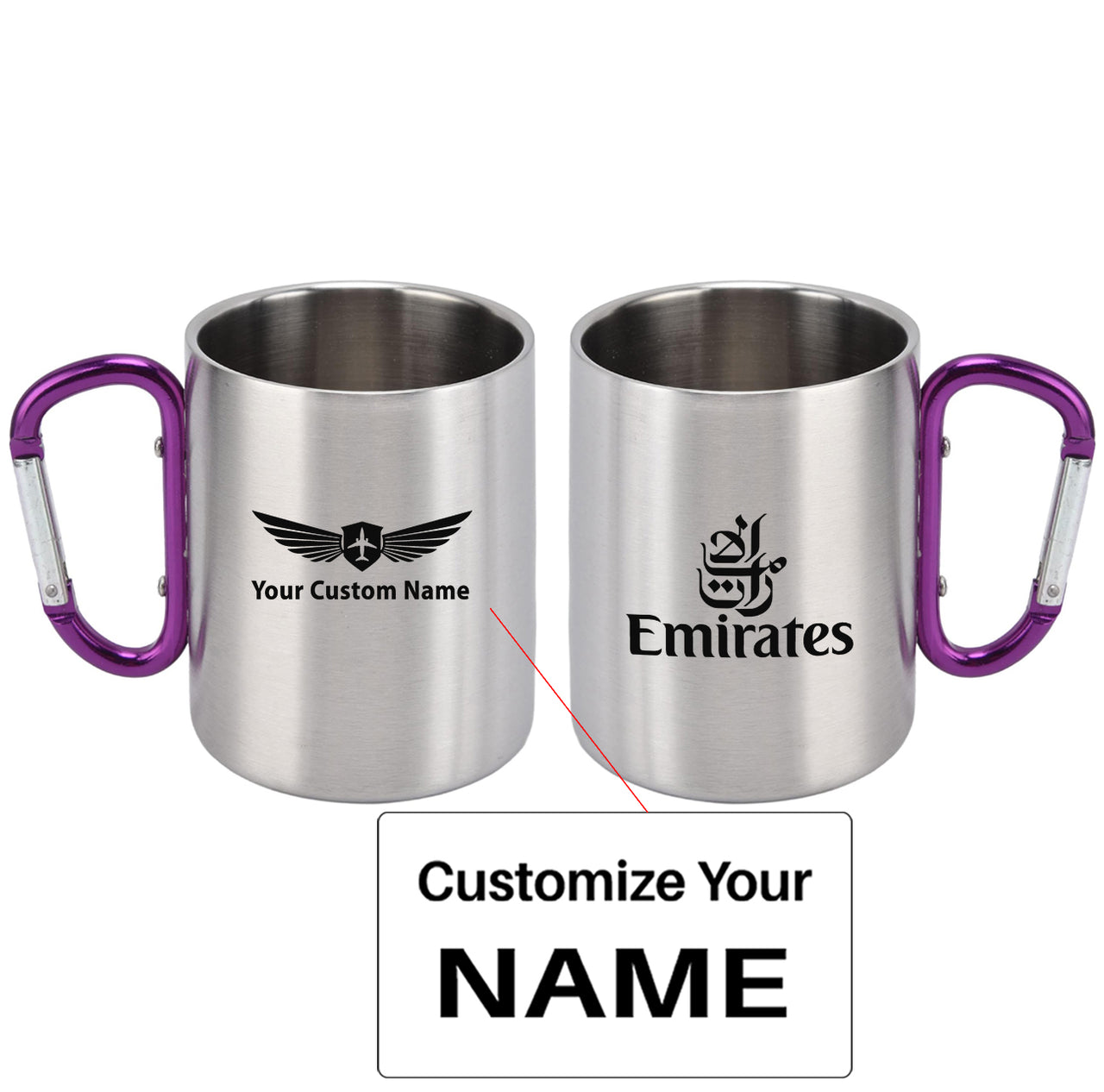 Emirates Airlines Designed Stainless Steel Outdoors Mugs