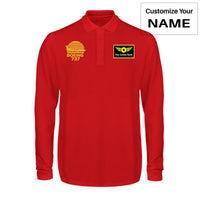 Thumbnail for Retro Boeing 737 Designed Long Sleeve Polo T-Shirts