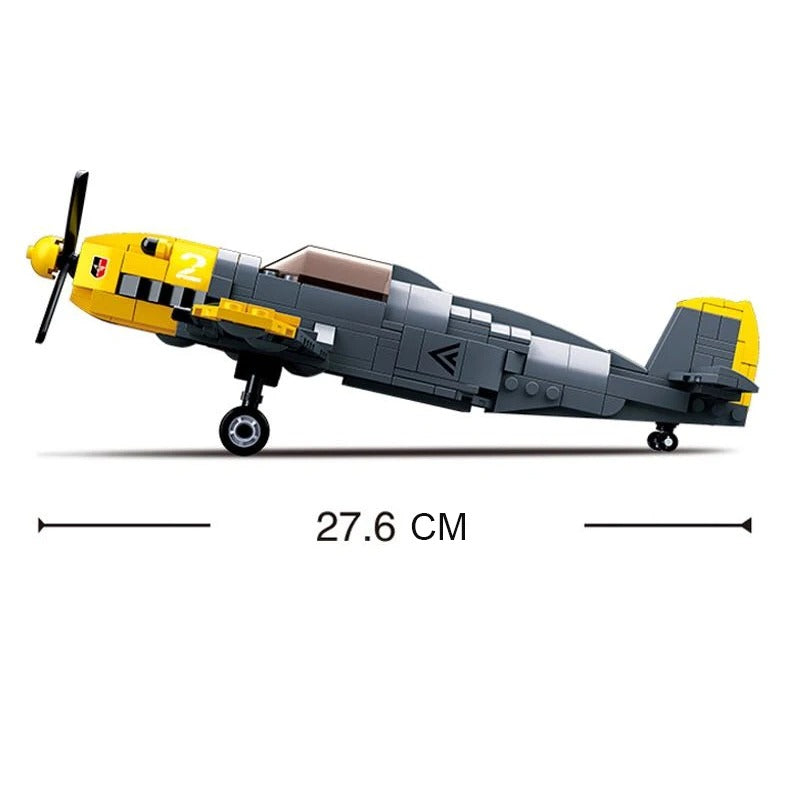 Military WW2 Planes Soviet Union BF-109 Sets Model Building Blocks Toys
