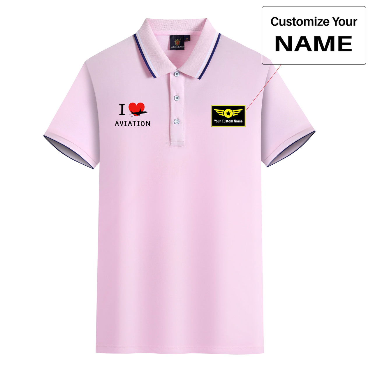 I Love Aviation Designed Stylish Polo T-Shirts
