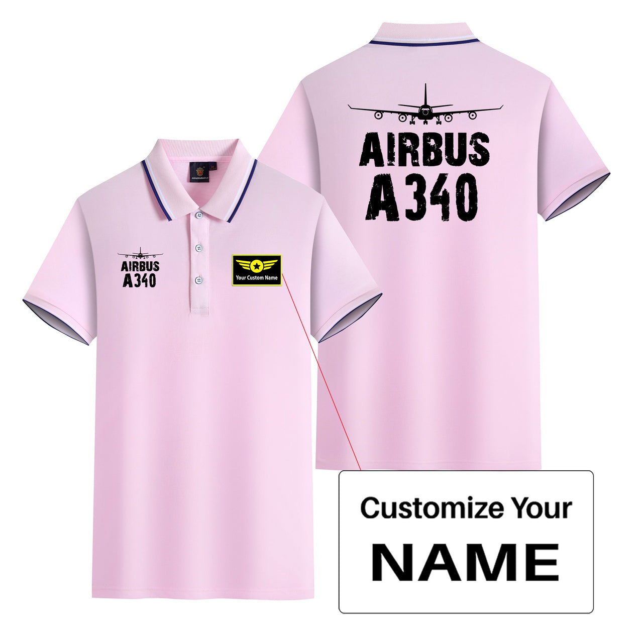 Airbus A340 & Plane Designed Stylish Polo T-Shirts (Double-Side)