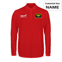 Thumbnail for The Airbus A380 Designed Long Sleeve Polo T-Shirts
