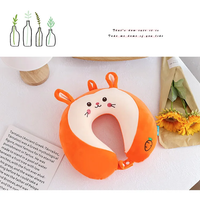 Thumbnail for Cartoon U-Shaped Memory Cotton Neck Pillow: Soft Travel Headrest