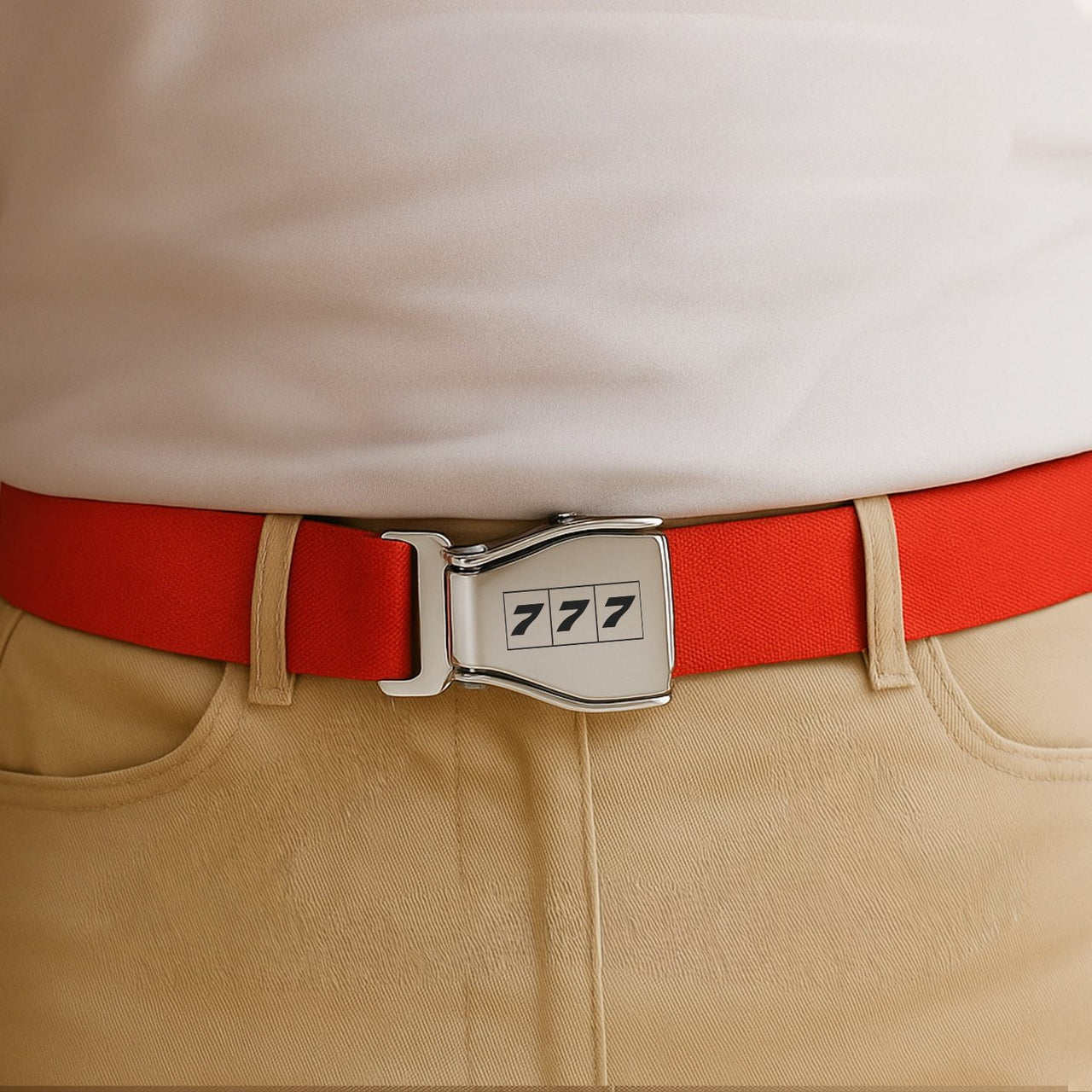 Flat Colourful 777 Designed Fashion Airplane Seat Belts