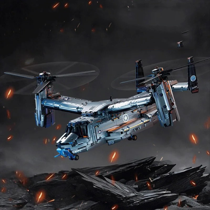 1486PCS Fish Eagle Fighter Jet Building Blocks