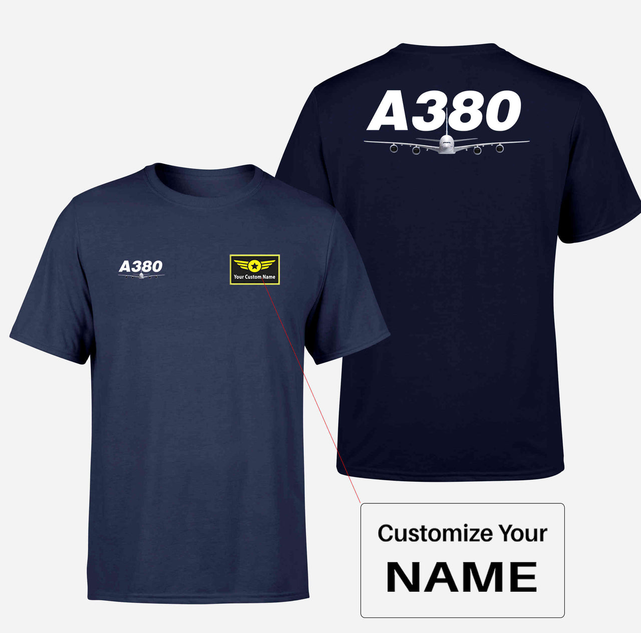 Super Airbus A380 Designed Double-Side T-Shirts