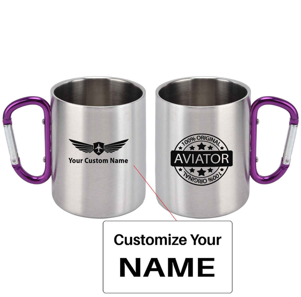 %100 Original Aviator Designed Stainless Steel Outdoors Mugs