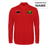 Thumbnail for Your Captain Is Speaking Designed Long Sleeve Polo T-Shirts