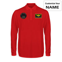 Thumbnail for Fighter Jet 16 - Death From Above Designed Long Sleeve Polo T-Shirts