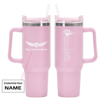 Thumbnail for Aviation Alphabet Designed 40oz Stainless Steel Car Mug With Holder