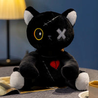 Thumbnail for Spooky Gothic Cat Plush/Stuffed Toys, Cute Horror Cat Doll in black