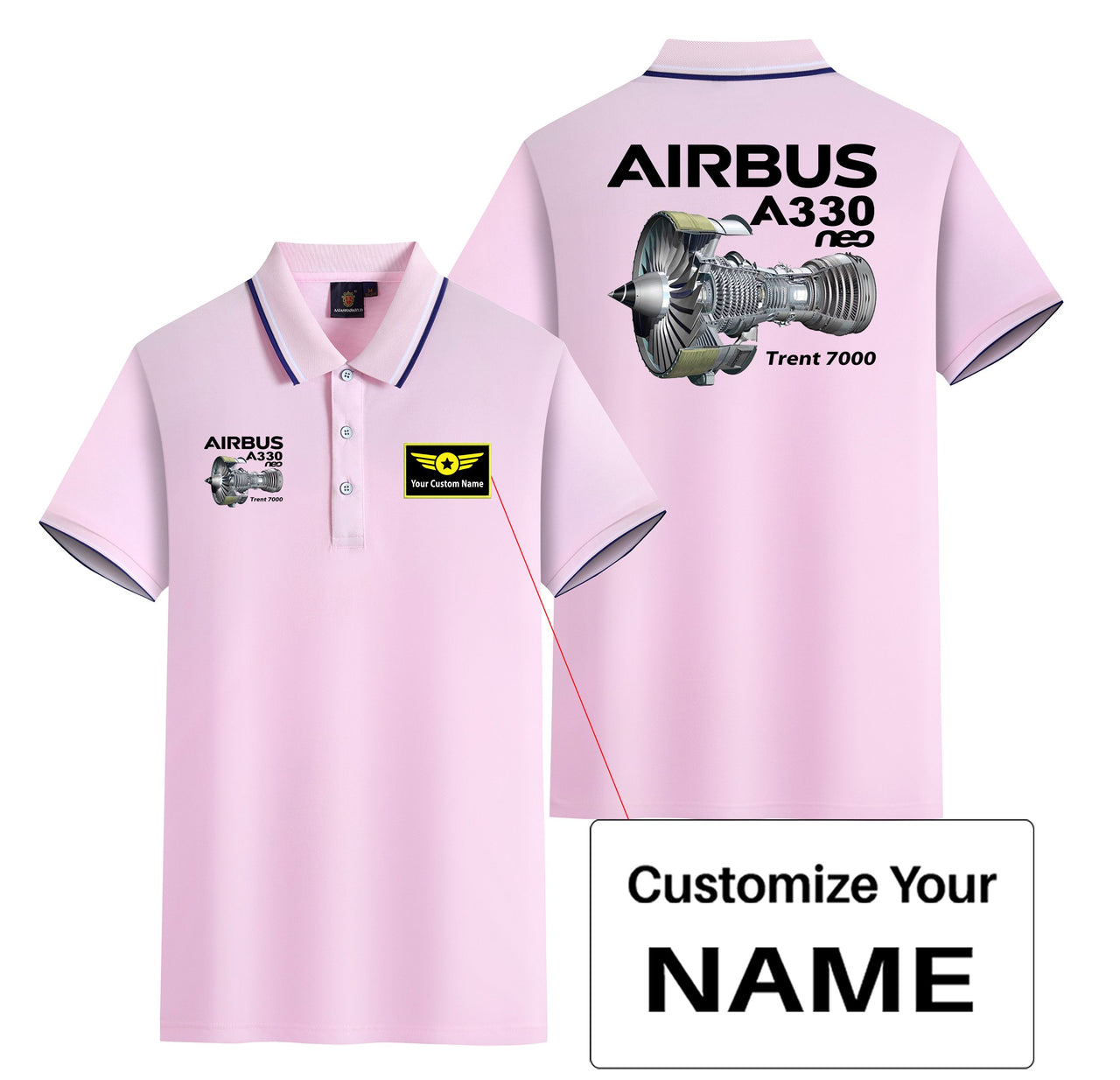 Airbus A330neo & Trent 7000 Designed Stylish Polo T-Shirts (Double-Side)