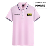 Thumbnail for Gulfstream & Text Designed Stylish Polo T-Shirts