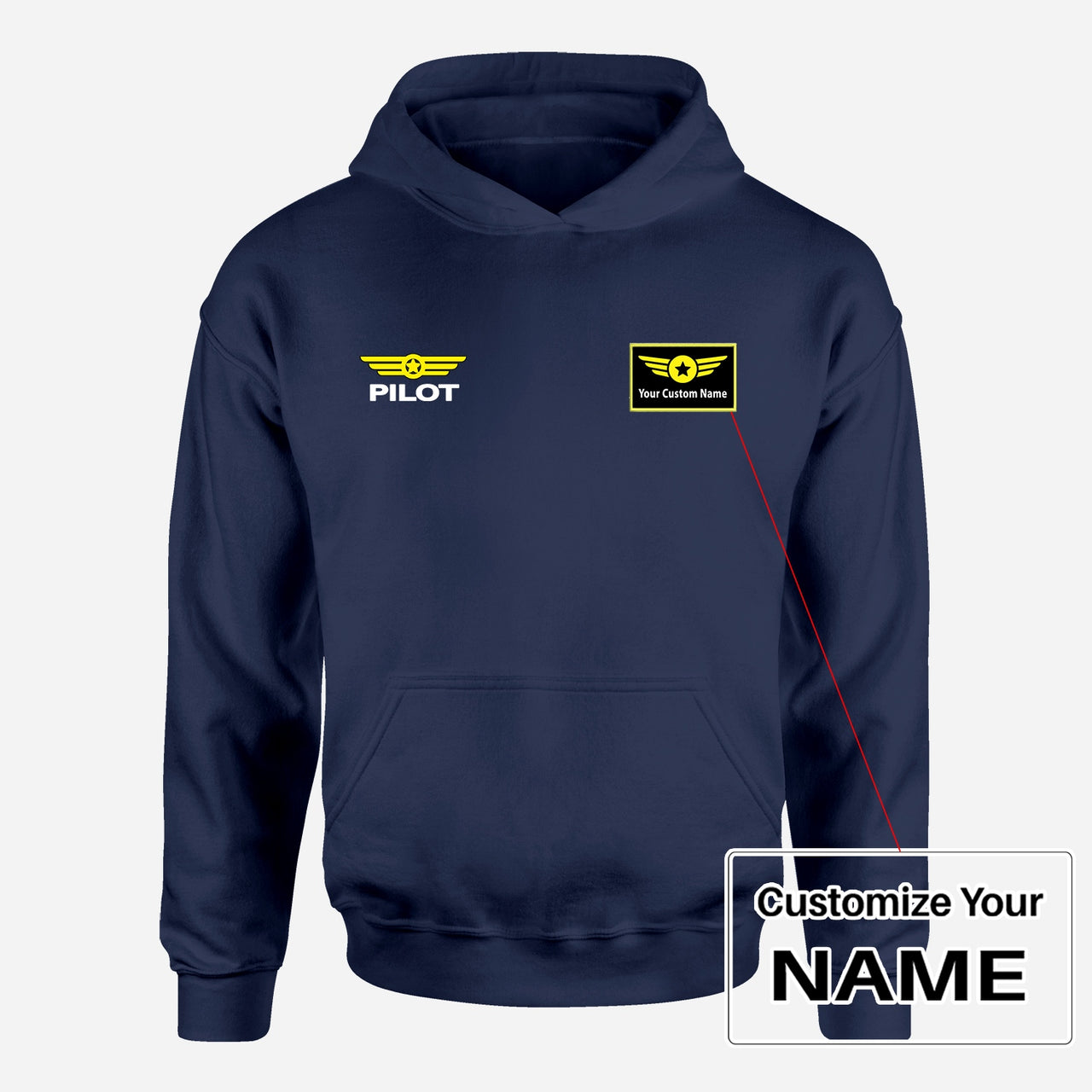 Pilot & Badge Designed Hoodies
