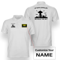 Thumbnail for Air Traffic Controllers - We Rule The Sky Designed Double Side Polo T-Shirts