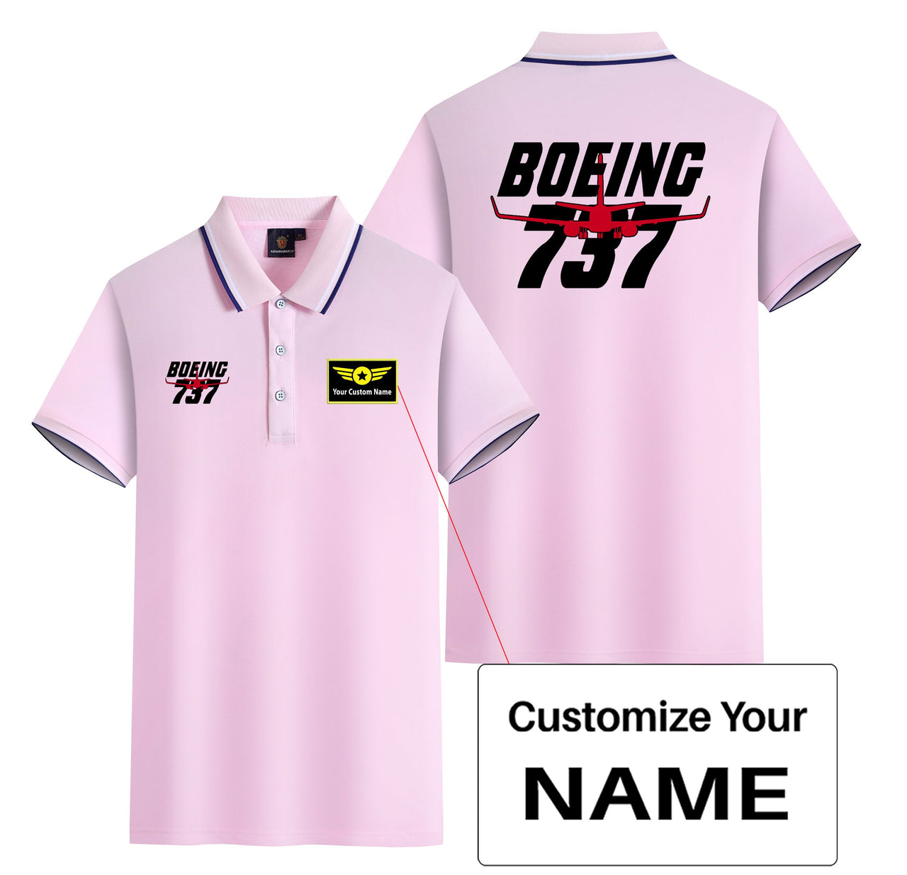 Amazing Boeing 737 Designed Stylish Polo T-Shirts (Double-Side)