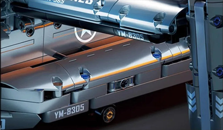 1486PCS Fish Eagle Fighter Jet Building Blocks