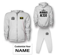 Thumbnail for Airbus A350 & Plane Designed Zipped Hoodies & Sweatpants Set