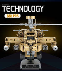 Thumbnail for AH-64 Helicopter Sets Model Building Blocks Toys