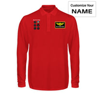 Thumbnail for Pilot's 6 Pack Designed Long Sleeve Polo T-Shirts