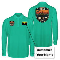 Thumbnail for Retro BELL HUEY UH-1 Designed Long Sleeve Polo T-Shirts (Double-Side)