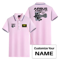 Thumbnail for Airbus A350 & Trent Wxb Engine Designed Stylish Polo T-Shirts (Double-Side)