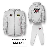 Thumbnail for Amazing Boeing 737 Designed Zipped Hoodies & Sweatpants Set