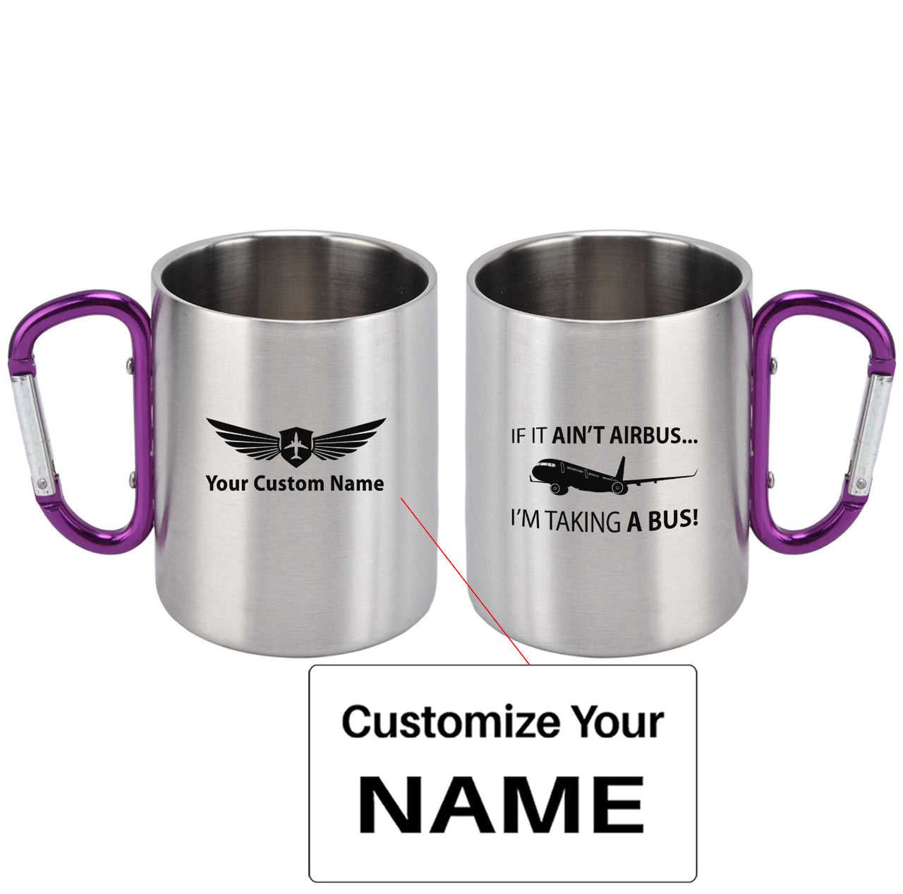 If It Ain't Airbus I'm Taking A Bus Designed Stainless Steel Outdoors Mugs