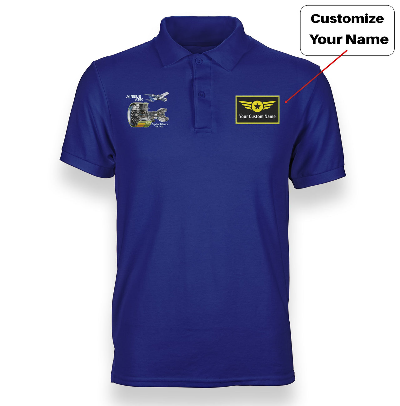 Airbus A380 & GP7000 Engine Designed "WOMEN" Polo T-Shirts