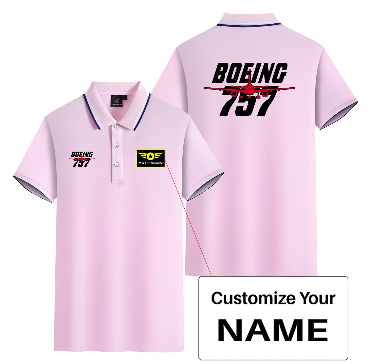 Amazing Boeing 757 Designed Stylish Polo T-Shirts (Double-Side)