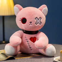 Thumbnail for Spooky Gothic Cat Plush/Stuffed Toys, Cute Horror Cat Doll in pink
