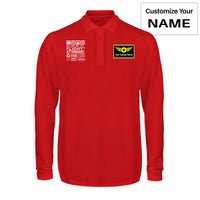 Thumbnail for Flight Attendant Label Designed Long Sleeve Polo T-Shirts