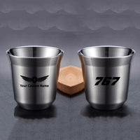 Thumbnail for 767 Flat Text Designed Double Wall Stainless Steel Coffee Mugs