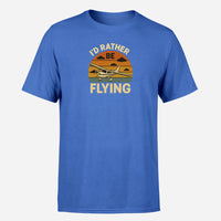Thumbnail for Retro I'D Rather Be Flying Design Super Quality T-Shirts