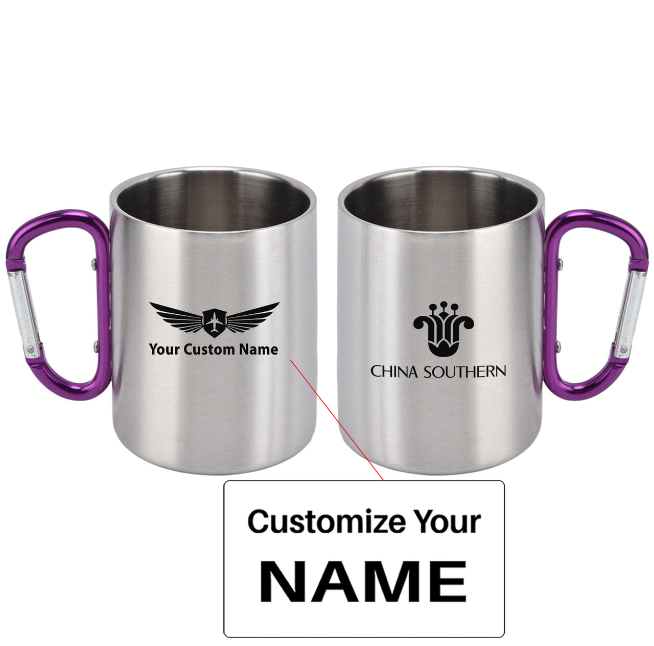 CHINA SOUTHERN Airlines Designed Stainless Steel Outdoors Mugs